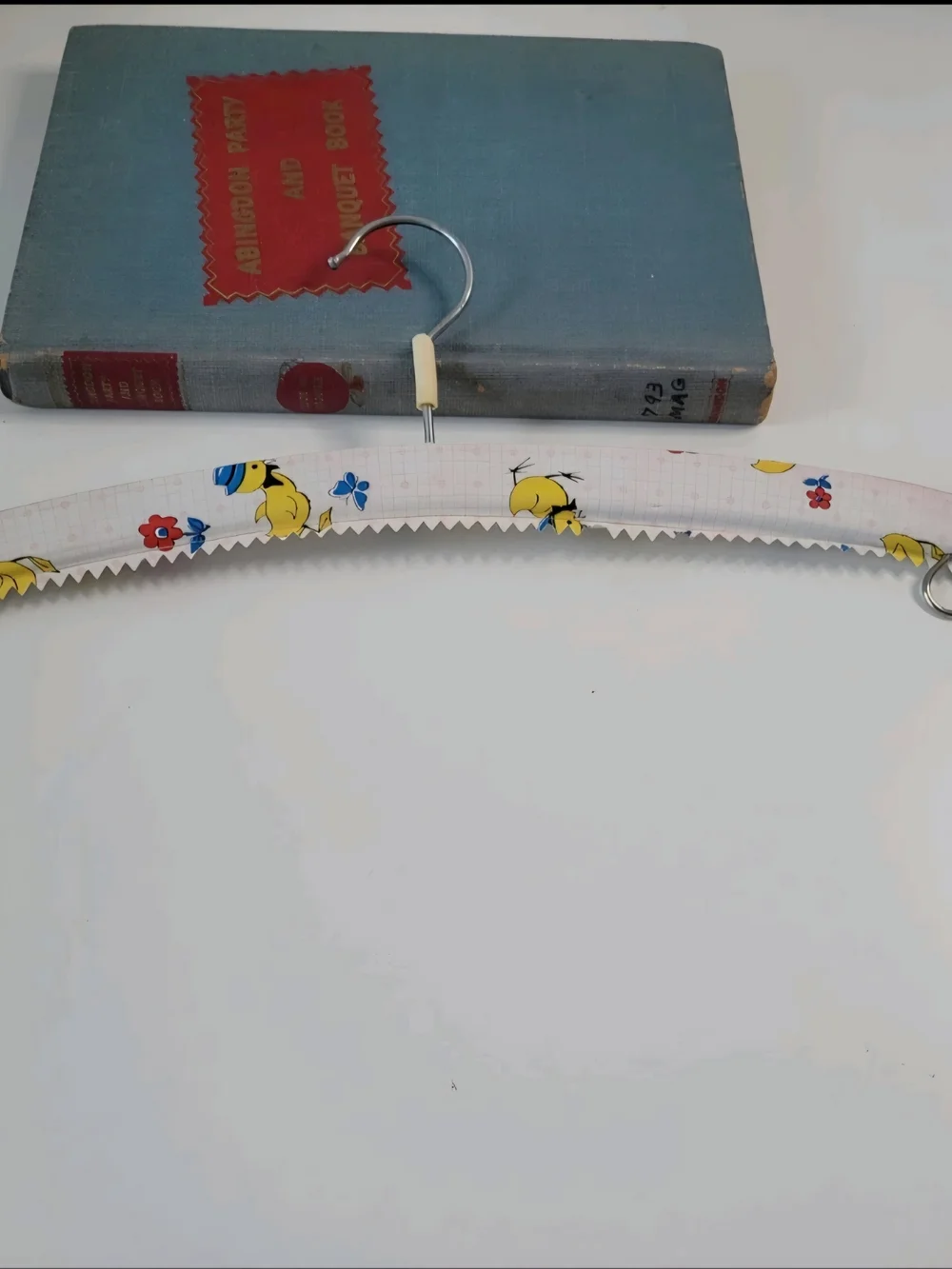 Children's Printed Padded Hangers - White with Multicolor Cartoon Print